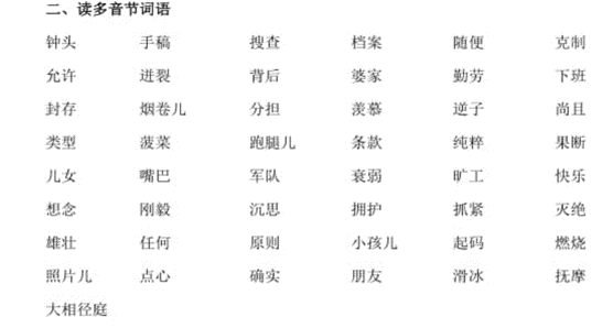 普通话有哪些题型_普通话考什么类型的题目_普通话题目分类